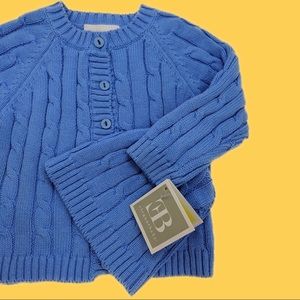 Elegant Baby Blue Sweater and Hat Set 12mo NWT!